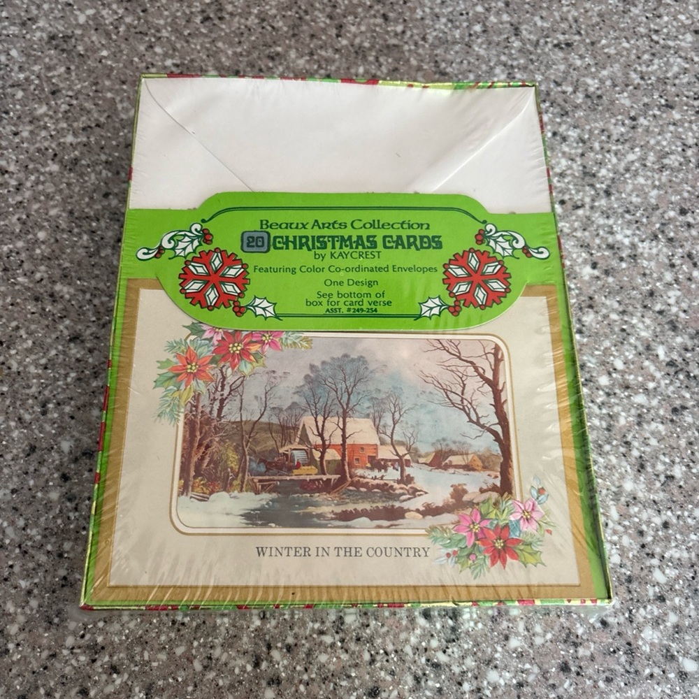 Vintage 1970’s Beaux Arts Collection 20 Christmas Cards by Kaycrest  Sealed